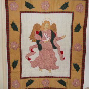 Angel  Patchwork Quilt Throw
